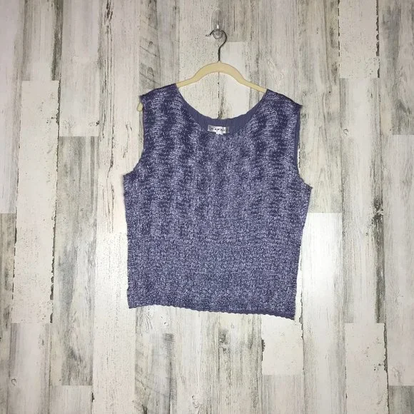 RAFAEL lavender crinkle scrunch popcorn shell top size M - Picture 1 of 5